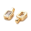 Brass Micro Pave Cubic Zirconia Charms X-KK-F870-05G-2