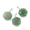 Faceted Natural Green Aventurine Pendants G-F340-03R-1