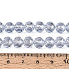 Electroplate Transparent Glass Round Beads Strands EGLA-T029-8mm-12T-07-4