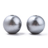 Spray Painted ABS Plastic Imitation Pearl Beads OACR-T015-05C-02-2
