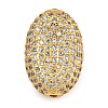 Rack Plating Brass Micro Pave Cubic Zirconia Charms KK-G513-74A-02G-1