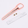 Zinc Alloy Bag Side Clip PALLOY-WH0082-15RG-1