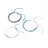 3Pcs 3 Style Plastic Braided Bead Bracelets Set BJEW-B065-10A-2