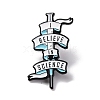 Medical Theme I Believe In Science Syringe Shaped Alloy Enamel Pin Brooch for Clothes Backpack JEWB-Q003-02C-1