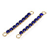 Brass Pave Rhinestone Chain Connector Charms KK-N216-416A-3