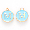 Golden Plated Alloy Enamel Charms ENAM-S118-04M-1