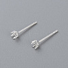 304 Stainless Steel Stud Earring Findings STAS-D448-087S-3mm-1