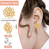 BENECREAT 10Pcs Brass Branch Shape Stud Earring Findings KK-BC0008-79-2