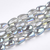 Electroplate Glass Beads Strands EGLA-T013-01G-1