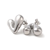 Non-Tarnish Heart 304 Stainless Steel Stud Earrings for Women EJEW-L272-033P-04-2