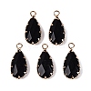 Natural Obsidian Faceted Pendants G-Q606-104G-01-1