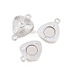 304 Stainless Steel Magnetic Clasps with Loops STAS-P452-04F-P-2