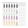 DIY Blank Rectangle 304 Stainless Steel Dangle Earrings Making Kit DIY-PH0022-95-7