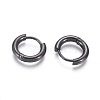 304 Stainless Steel Huggie Hoop Earrings EJEW-F111B-13mm-B-2