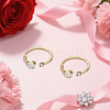 20Pcs 2 Colors Alloy Cuff Rings RJEW-GO0001-09-3