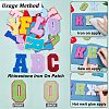 Alphabet Towel Embroidery Style Cloth Iron on/Sew on Patches DIY-WH0308-183-5