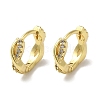 Rack Plating Brass Micro Pave Clear Cubic Zirconia Huggie Hoop Earrings for Women EJEW-C097-13G-06-1