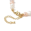 Brass Virgin Mary Pendant Necklace with Natural Pearl Beaded Chains for Women NJEW-JN04144-02-6