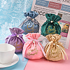 10Sets 5 Colors Velvet Jewelry Drawstring Gift Bags TP-CJ0001-02-5