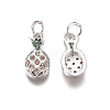 Brass Micro Pave Cubic Zirconia Charms ZIRC-I038-12P-2