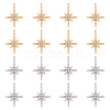 60Pcs 2 Colors Alloy Rhinestone Pendants ALRI-DC0001-10-1