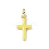 Real 18K Gold Plated Eco-Friendly Rack Plating Brass Enamel Pendants KK-F845-40G-06-1