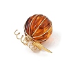 Transparent Acrylic 304 Stainless Steel Pendants PALLOY-TA00447-2