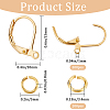 SOFPLATE 200Pcs Brass Leverback Earring Findings KK-SP0001-05G-2