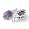 Natural Amethyst Oval Pendants G-NH0025-15P-08-2