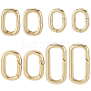 SUNNYCLUE 8Pcs 4 Styles Brass Twister Clasps KK-SC0004-80-1