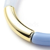 Acrylic Curved Tube Beaded Stretch Bracelet for Women BJEW-JB08438-04-5