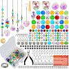 DIY Cone & Heart & Round Suncatchers Making Kits PW-WG84C5B-01-1