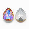 Pointed Back Glass Rhinestone Cabochons RGLA-T017-18x25mm-08-2