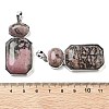 Natural Rhodonite Human Body Shaped Pendants G-P552-03P-07-3