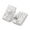 304 Stainless Steel Rectangle with Sun Stud Earrings EJEW-D281-27S-2