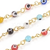 Handmade Evil Eye Lampwork Round Beaded Chains CHC-G009-A-G04-2