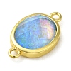 Synthetic Opal Connector Charms KK-S370-03G-03-2