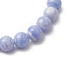 Natural Dyed Blue Lace Agate Beads Stretch Bracelets for Women BJEW-JB11261-4