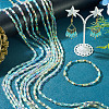 10 Strands 5 Colors AB Color Plated Transparent Glass Teardrop Beads Strands EGLA-TA0013-66-8