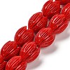 Synthetic Coral Dyed Carved Beads Strands CORA-P004-01B-1