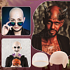 Latex Monk Cosplay Headgear Prop Adult Bald Cap for Halloween Party AJEW-WH0609-389-5