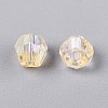 Transparent Spray Painted Glass Beads X1-EGLA-N018-4mm-09-3