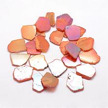 Electroplated Natural Agate Beads Strands G-K109-05-A