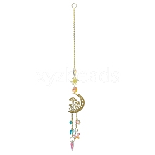 Brass Hanging Suncatchers HJEW-P018-A03