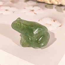 Natural Green Aventurine Carved Healing Frog Figurines PW-WG57592-06