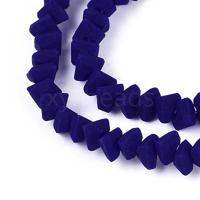 Frosted Opaque Glass Beads Strands GLAA-N017-4mm-20-1