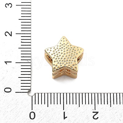 Rack Plating Brass with Cubic Zirconia European Beads and Enamel KK-Q017-08A-G-1