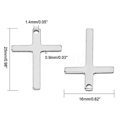 Tarnish Resistant 201 Stainless Steel Pendants STAS-L232-022P-1