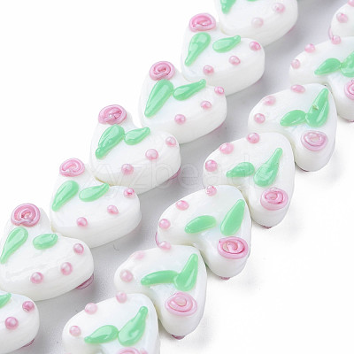 Opaque Handmade Bumpy Lampwork Beads Strands LAMP-T007-20-1