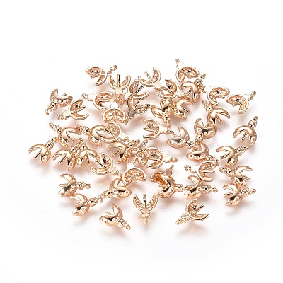 Ladybird Shape Brass Peg Bails Pendants KK-CLWX06-20-1